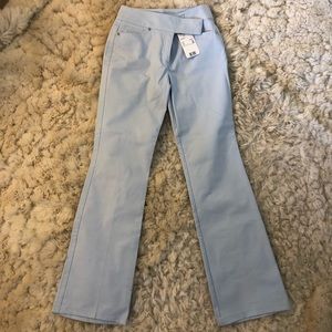 Escada light blue boot leg pants. NWT size 38.